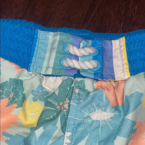 Matilda Jane Boys Floral Patterned Shorts with Blue Waistband - Picture 4 of 7